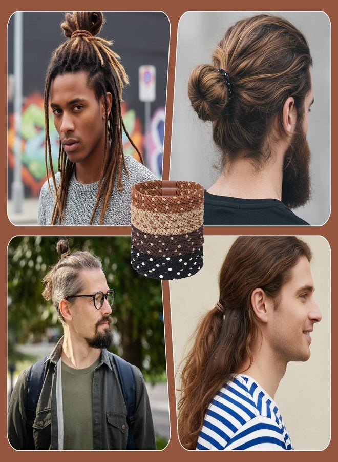 ValueBargain 12 Pcs Men's Hair Ties, Braided Hair Ties for Men No Slip for Long & Thick Hairs, No Breakage and Crease for Workout, Gym & Daily Use (Multicolor) - Image 4